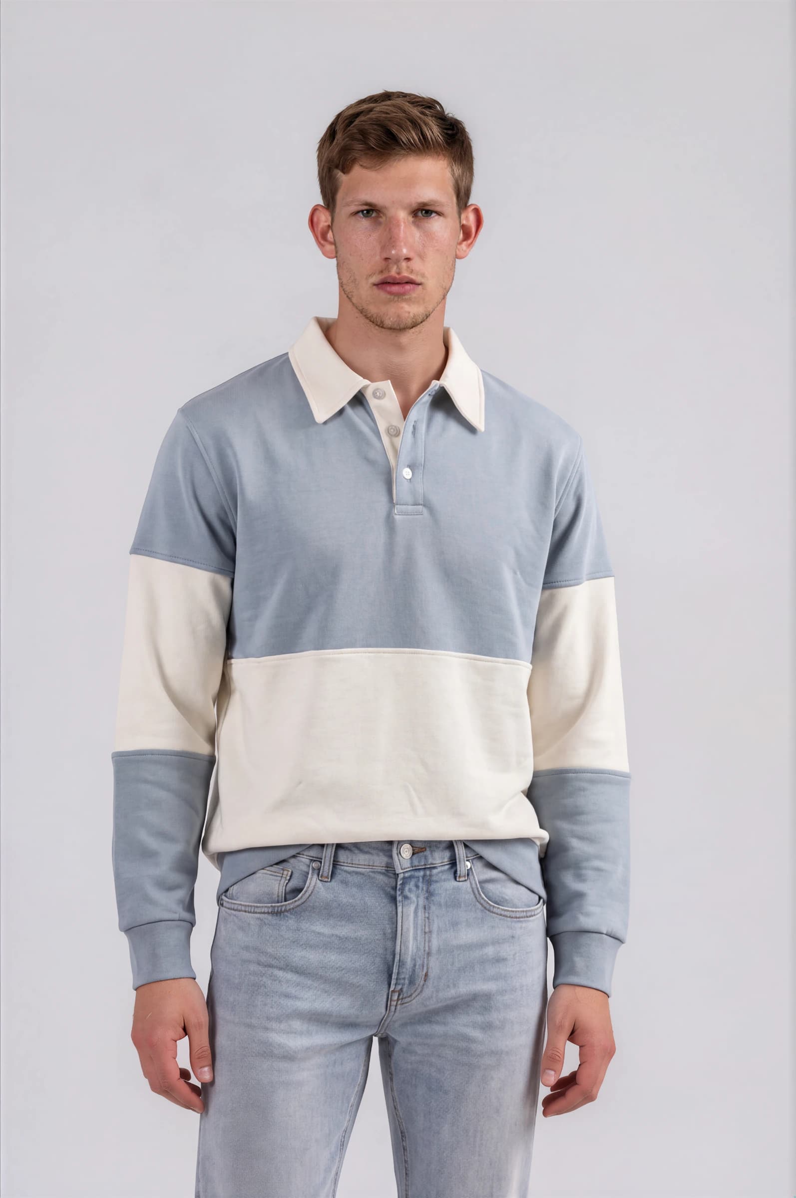 SANMEZ HERITAGE POLO — SKY BLUE