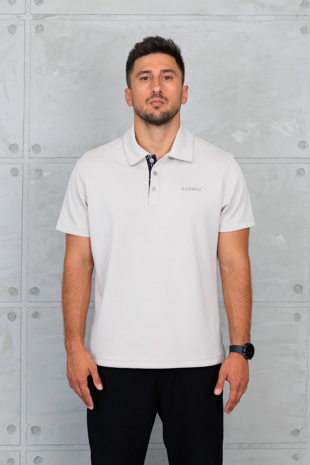 SANMEZ SIGNATURE POLO — IVORY