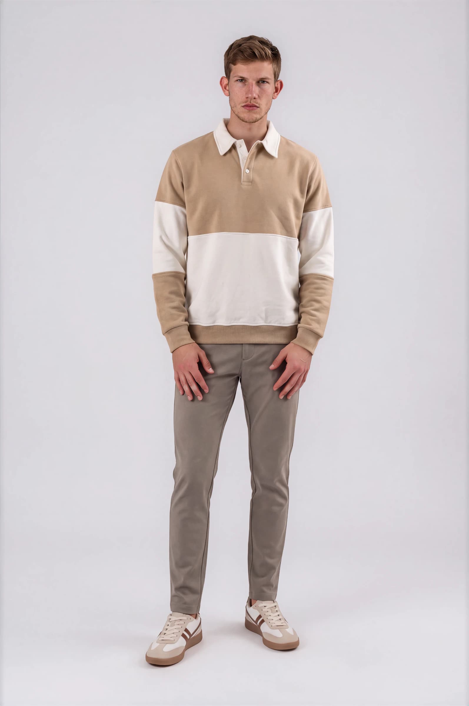 SANMEZ HERITAGE POLO — SAND